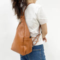 Soft Vegan Leather Backpack Casual Chest Shoulder Bag