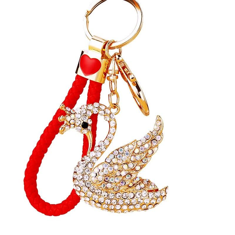 Swan Pendant Bag Charm