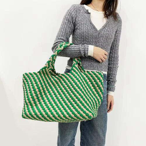 Checker Neoprene Shoulder Bag