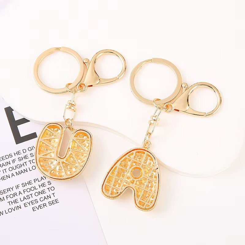 Crystal Initial Bag Charm