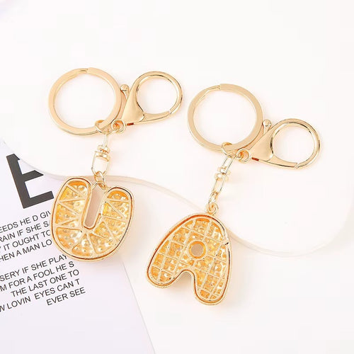 Crystal Initial Bag Charm