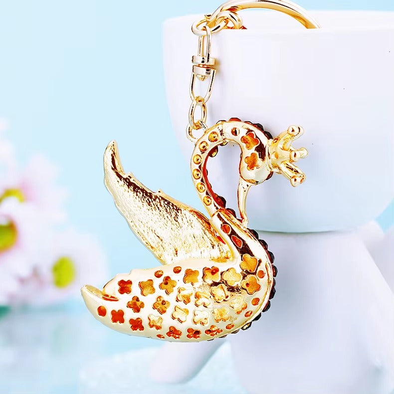 Swan Pendant Bag Charm