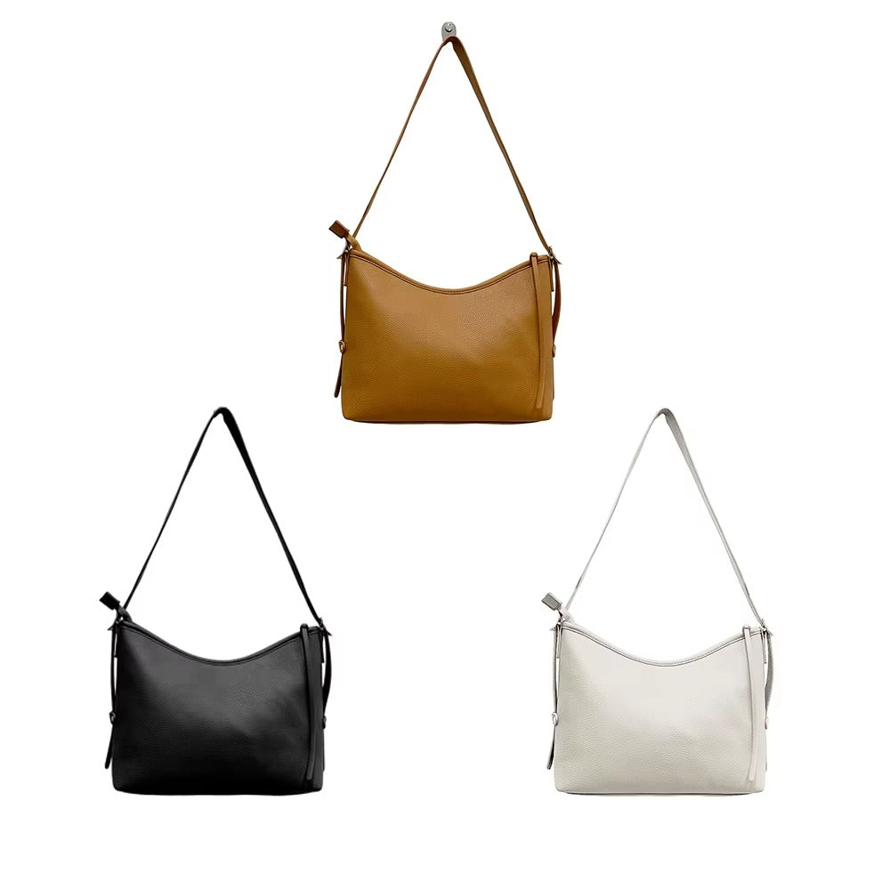 Women Soft Leather Crossbody Messenger Bags with Zipper