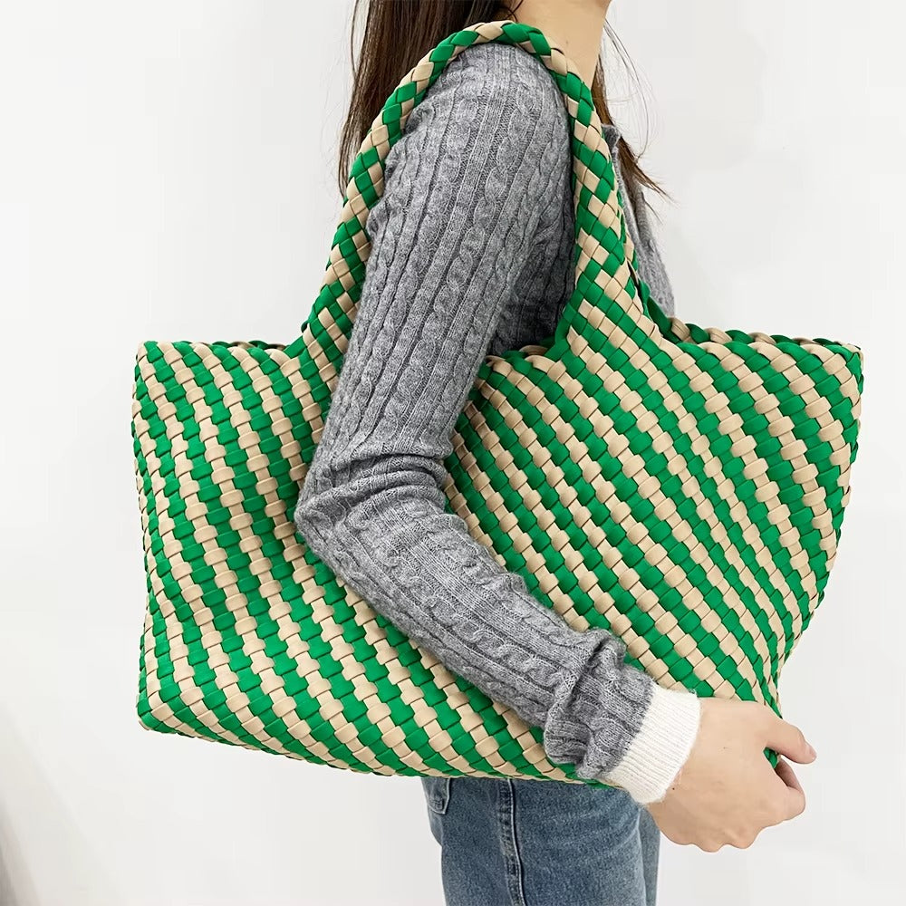 Checker Neoprene Shoulder Bag