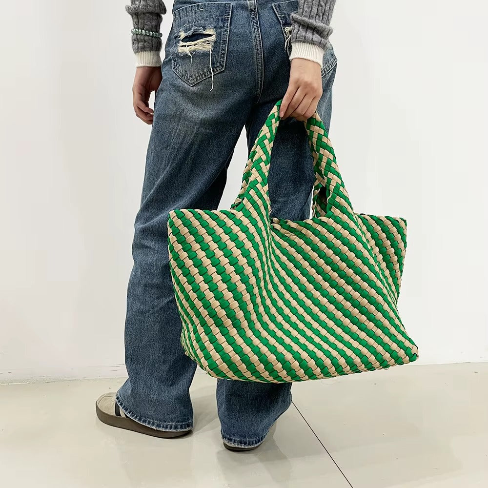 Checker Neoprene Shoulder Bag