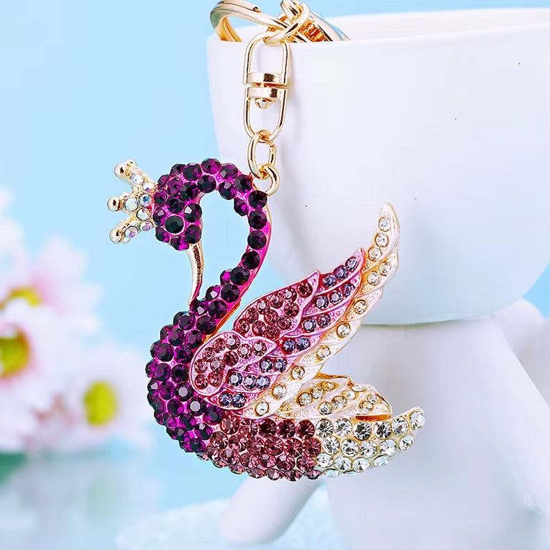 Swan Pendant Bag Charm