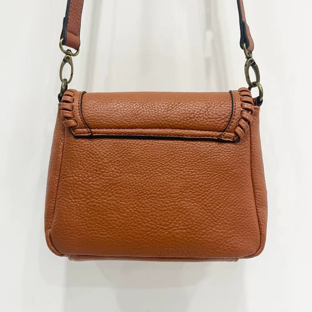 Women Vintage PU Leather Crossbody Messenger Bag