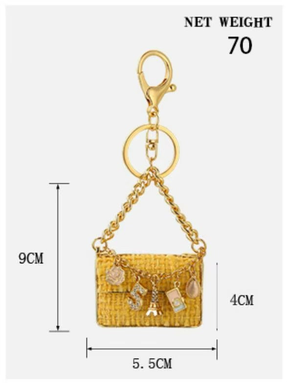 Diamond Metal Bag Charm