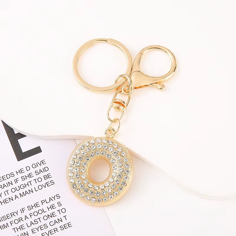 Crystal Initial Bag Charm